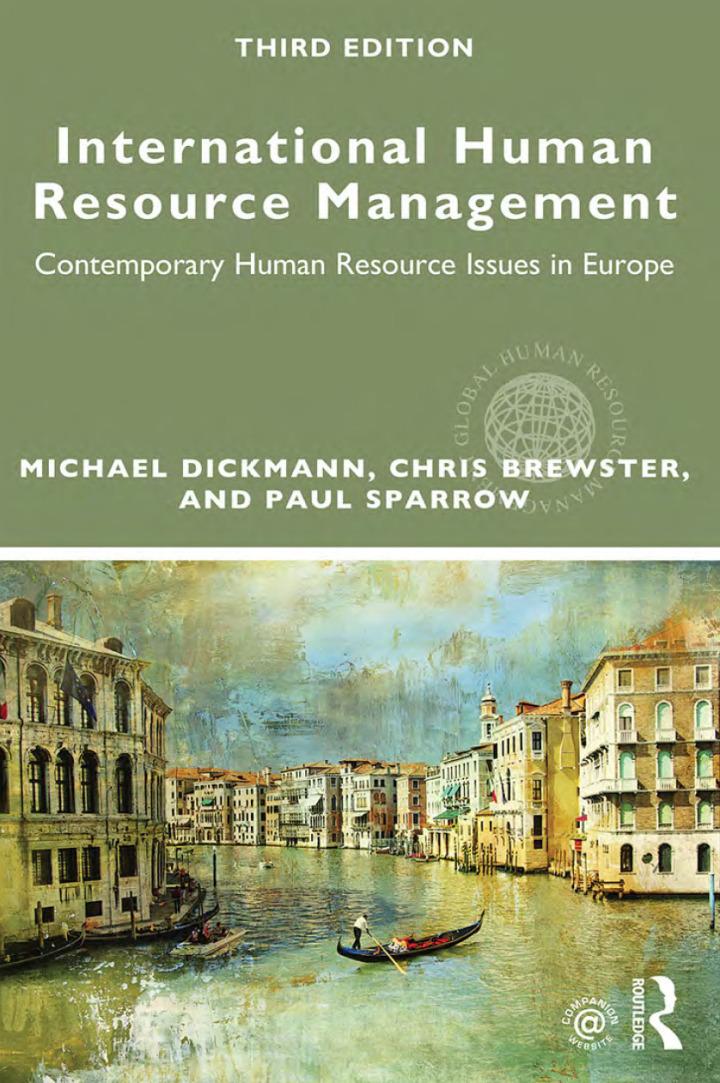 international human resource management contemporary hr issues in europe 3rd edition michael dickmann, chris