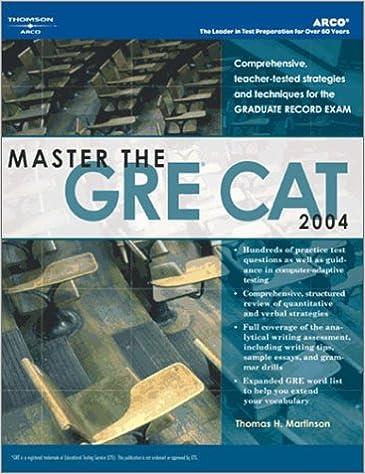 master the gre cat 2004 2004 edition arco 0768912105, 978-0768912104