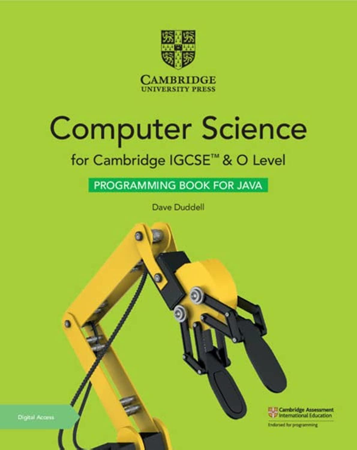 cambridge igcse and o level computer science programming book for java with digital access 2nd edition dave