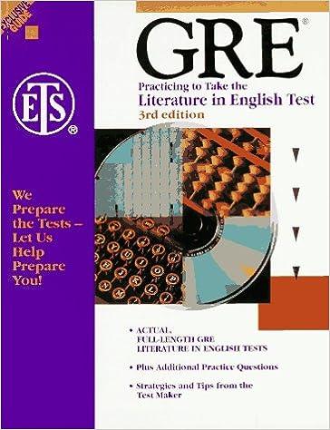 gre practicing to take the literature in english test 3rd edition educational testing service 0446396184,