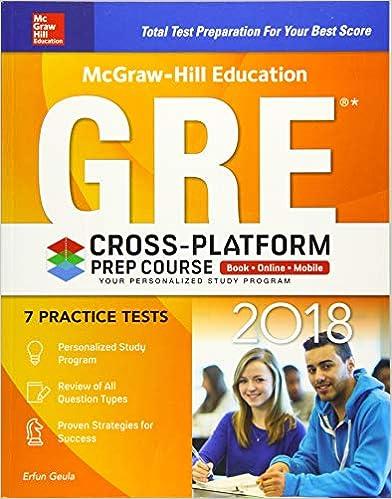 gre cross platform prep course 2018 2018 edition erfun geula 1260011747, 978-1260011746