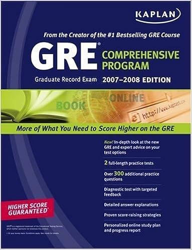gre comprehensive program 2007-2008 2008 edition kaplan 1419551329, 978-1419551321