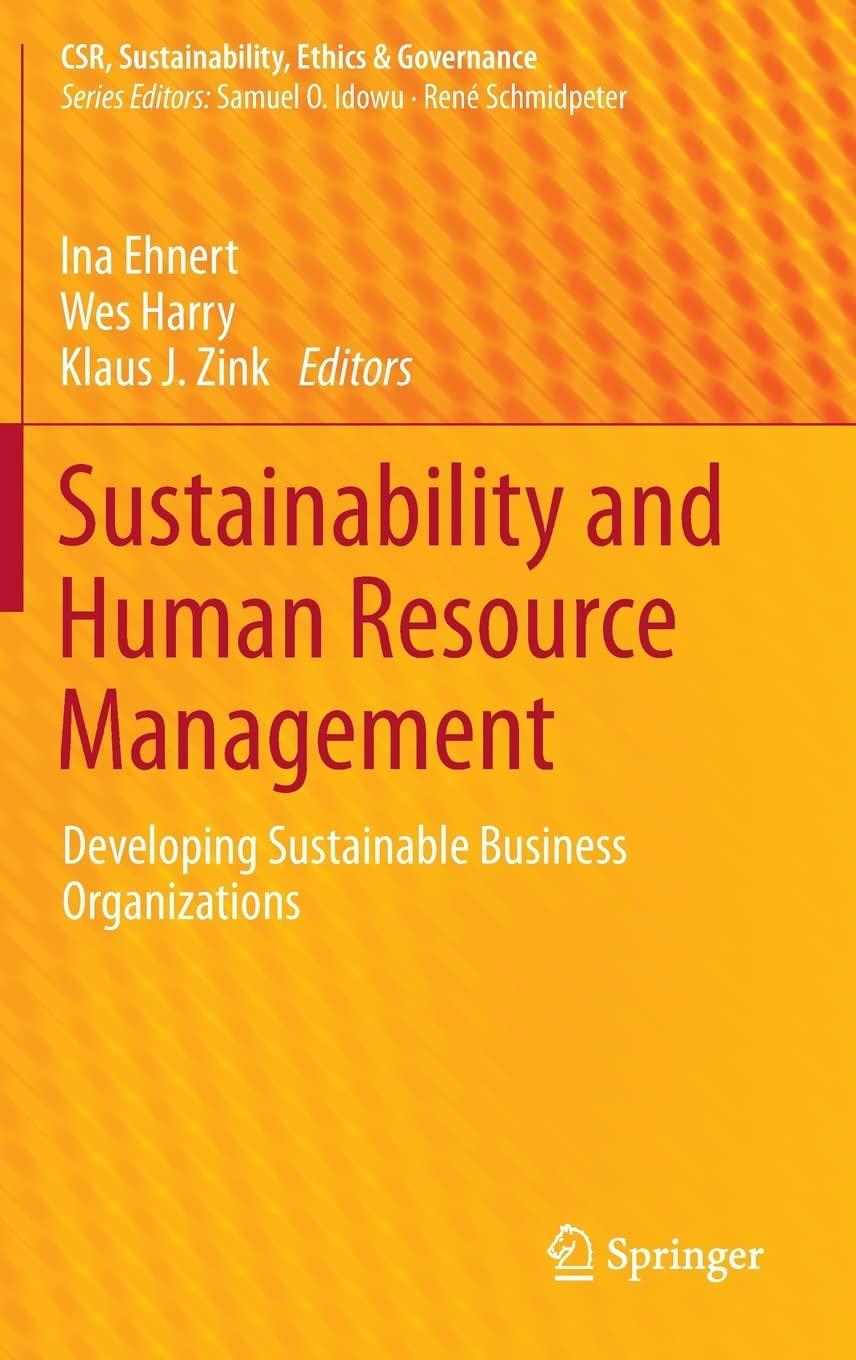sustainability and human resource management developing sustainable business organizations csr sustainability