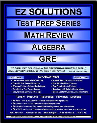 ez solutions test prep series math review algebra gre 1st edition punit raja suryachandra, ez solutions