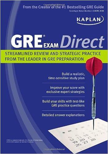 gre exam direct streamlined review and strategic practice from the leader in gre preparation 1st edition