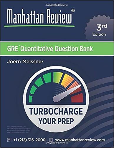 gre quantitative question bank 3rd edition joern meissner, manhattan review 1629260819, 978-1629260815