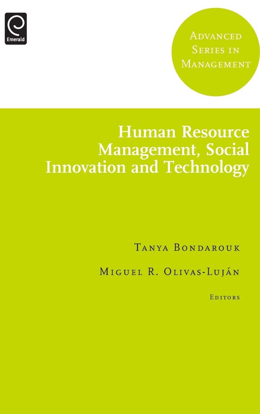 human resource management social innovation and technology 1st edition tanya bondarouk, miguel r.