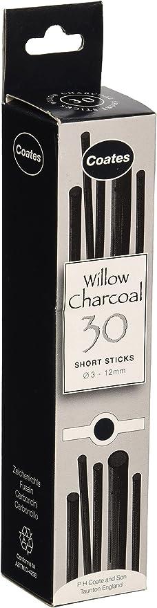 speedball ph coate artist willow charcoal assorted lengths black 30 sticks  speedball b001png4la