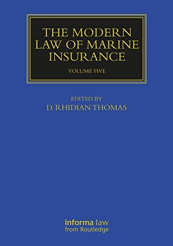 the modern law of marine insurance volume five 1st edition d. rhidian thomas 1032215054, 978-1032215051