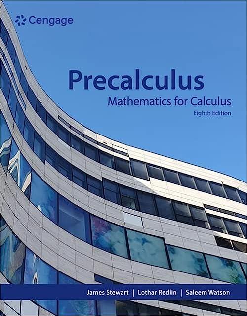 precalculus mathematics for calculus 8th edition james stewart, lothar redlin, saleem watson 0357753631,