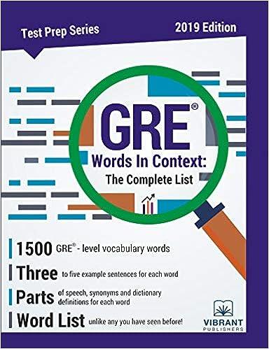 gre words in context the complete list 2019 2019 edition vibrant publishers 1949395189, 978-1949395181