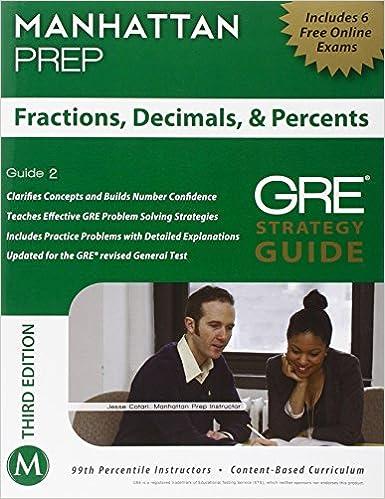fractions decimals and percents gre strategy guide 3rd edition manhattan prep 1935707922, 978-1935707929