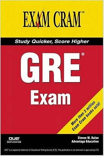 gre study quicker score higher exam cram 1st edition steven w. dulan 0789734133, 978-0789734136