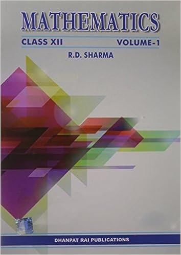 mathematics  class 12 volume 1 1st edition r.d. sharma 9383182369, 978-9383182367
