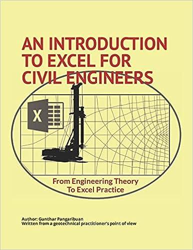 an introduction to excel for civil engineers from engineering theory to excel practice 1st edition gunthar