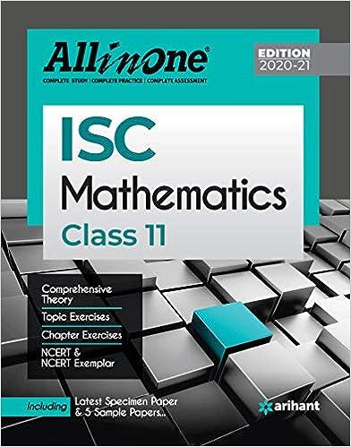 all in one isc mathematics class 11 2020-21 edition jitendra gupta 9324195816, 978-9324195814