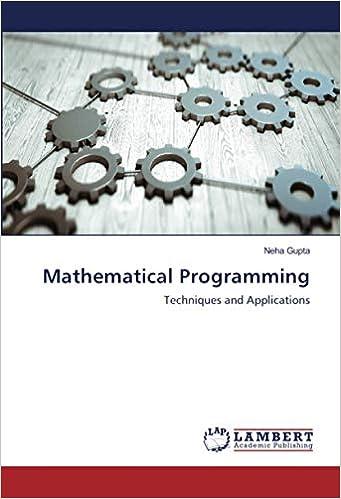 mathematical programming techniques and applications 1st edition neha gupta 6203025143, 978-6203025149