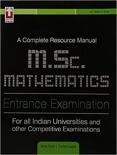 a complete resource manual msc mathematics entrance examination for all indian universities and competitive