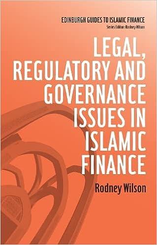 legal regulatory and governance issues in islamic finance 2nd edition rodney wilson 0748645047, 978-0748645046