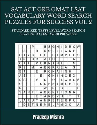 sat act gre gmat lsat vocabulary word search puzzles for success volume 2  standardized tests level word