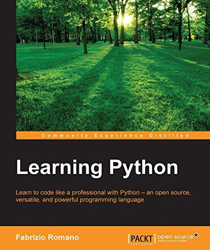 learning python learn to code like a professional with python an open source versatile and powerful