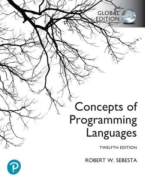 concepts of programming languages 12th edition  global edition robert sebesta 1292436824, 978-1292436821