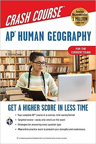 crash course ap human geography 2nd edition dr. christian sawyer 0738612553, 978-0738612553