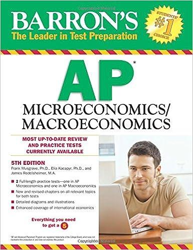 barrons ap microeconomics macroeconomics 5th edition frank musgrave, elia kacapyr, james redelsheimer