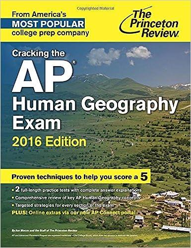 cracking the ap human geography exam 2016 2016 edition the princeton review 0804126208, 978-0804126205