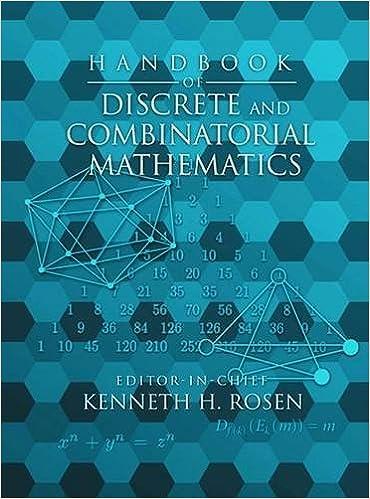 handbook of discrete and combinatorial mathematics 1st edition kenneth h. rosen 9780849301490