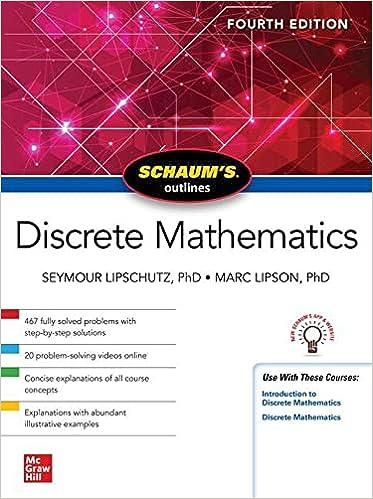 schaums outline of discrete mathematics 4th edition seymour lipschutz, marc lipson 1264258801, 978-1264258802