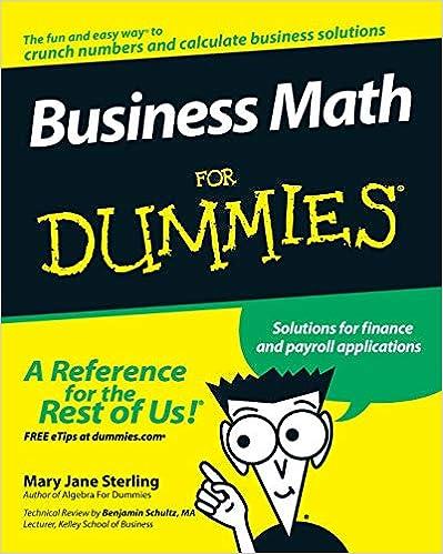 the function and easy way to crunch numbers and calculate business solutions business math for dummies 1st