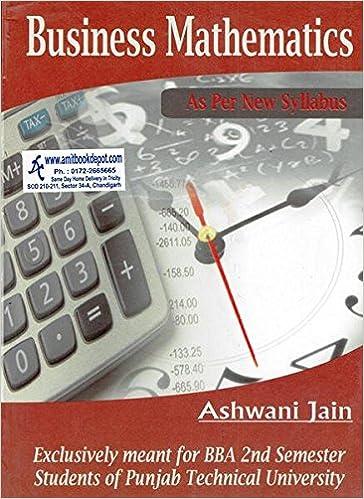 business mathematics exclusively meant for bba 2nd semester students of punjab technical university 1st