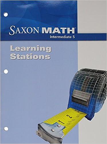 saxon math intermediate 5 learning station 1st edition saxpub 1602774196, 978-1602774193