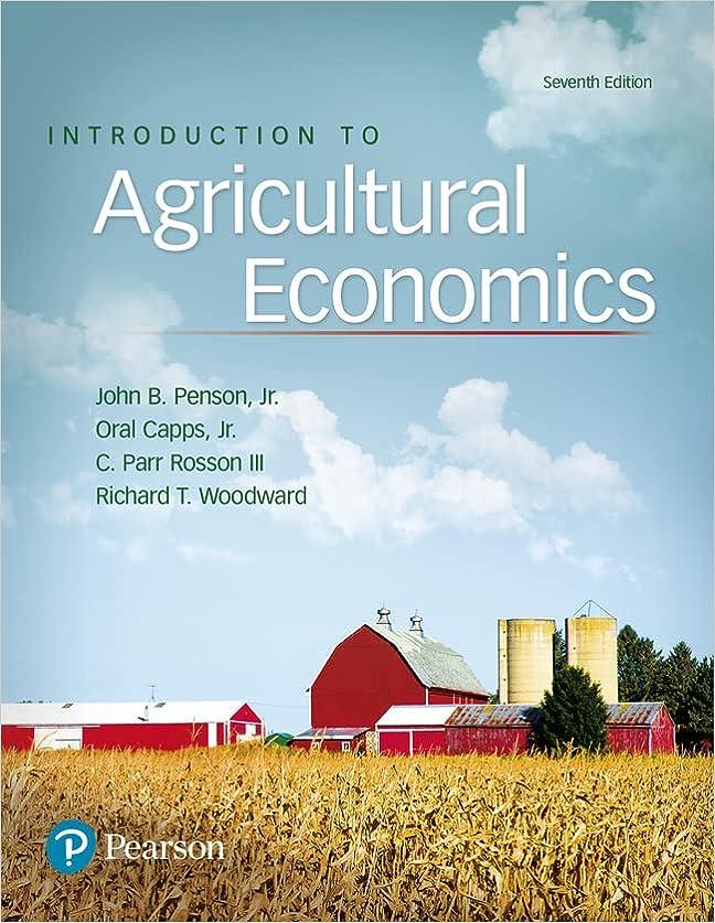 introduction to agricultural economics 7th edition john penson 013460282x, 978-0134602820