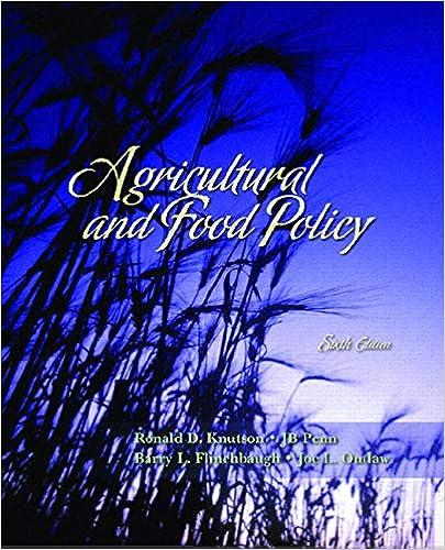 agricultural and food policy 6th edition ronald knutson 0131718738, 978-0131718739