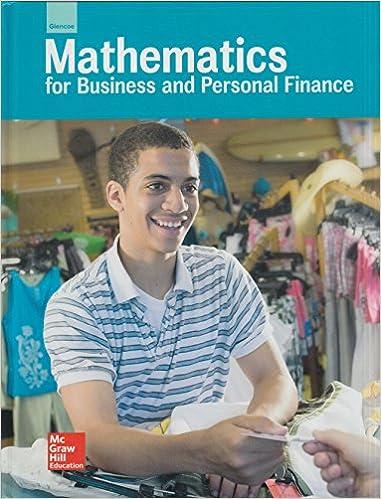 glencoe mathematics for business and personal finance 1st edition mcgraw-hill 0021400962, 978-0021400966