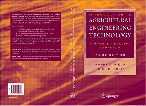 introduction to agricultural engineering technology a problem solving approach 3rd edition harry field