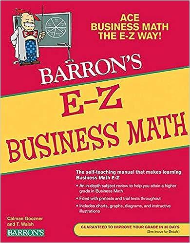 barrons ez business math ace business math the ez way 4th edition calvin goozner, thomas p. walsh ph.d.