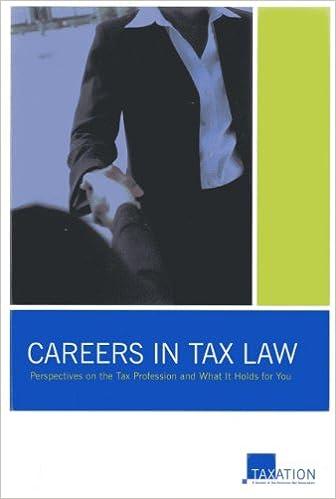 careers in tax law perspectives on the tax profession and what it holds for you 1st edition john gamino, robb