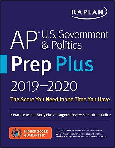 ap us government and politics prep plus 2019-2020 2020 edition kaplan test prep 1506203388, 978-1506203386