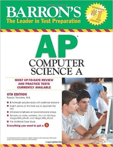 barrons ap computer science a 6th edition roselyn teukolsky 1438001525, 978-1438001524
