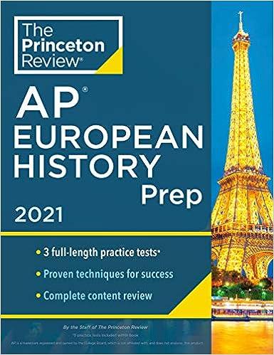 the princeton review ap european history prep 2021 2021 edition the princeton review 0525569561,