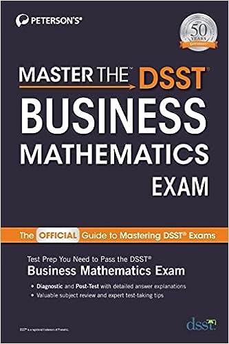 master the dsst business mathematics exam 1st edition peterson's 0768944392, 978-0768944396