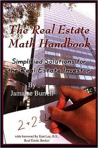 the real estate math handbook simplified solutions for the real estate investor 1st edition jamaine burrell