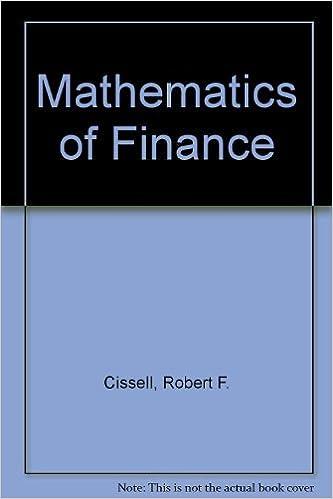 mathematics of finance 8th edition robert cissell 039543324x, 978-0395433249