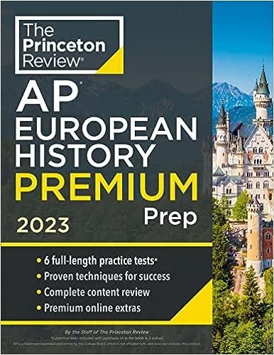 the princeton review ap european history premium prep 2023 2023 edition the princeton review 0593450795,