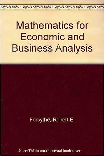 mathematics for economic and business analysis 1st edition robert e forsythe 0876205635, 978-0876205631