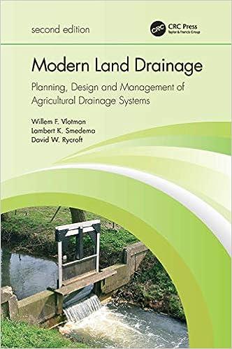 modern land drainage planning design and management of agricultural drainage systems 2nd edition willem f.