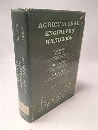 agricultural engineers handbook 5th edition c. b. richey 0070526176, 978-0070526174